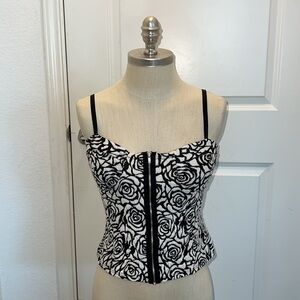 Papaya floral corop top size L